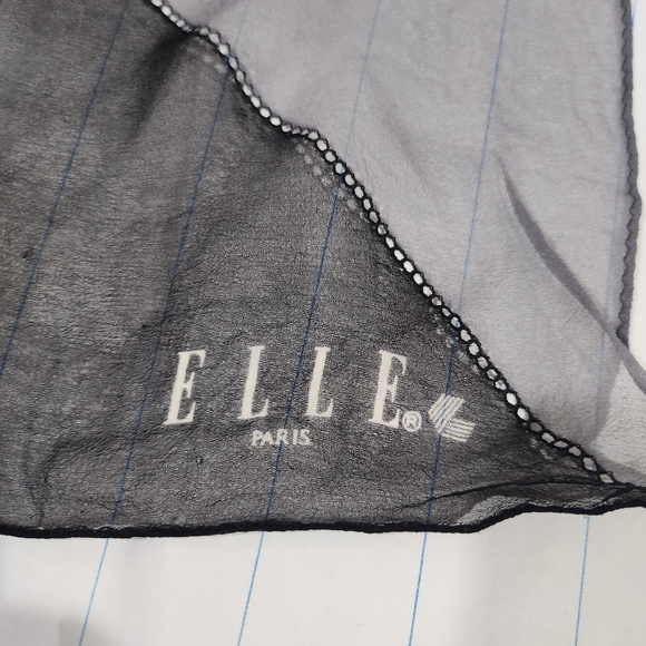 5 pcs Sheer silk Scarf ELLE Paris, Gap and Japanese silk square silk scarves - Picture 8 of 16